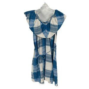 Ace & Jig Banner Hannah Blue Plaid Dress Belt Sz Small